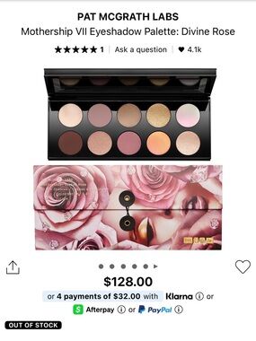 Pat McGrath eye shadow pallet